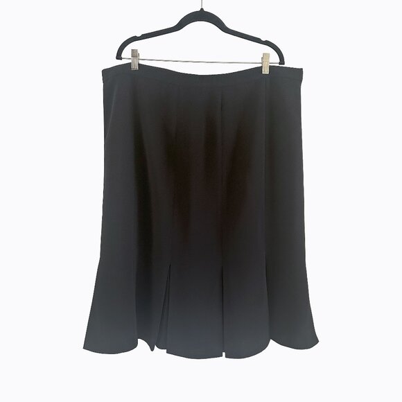 Jones Studio Black Pleated Trumpet Skirt Y2K Coquette Office Siren Academia 18W - Picture 1 of 8